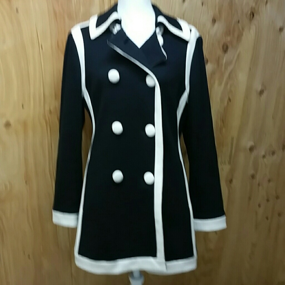 INC Coat NWT Black and white size L